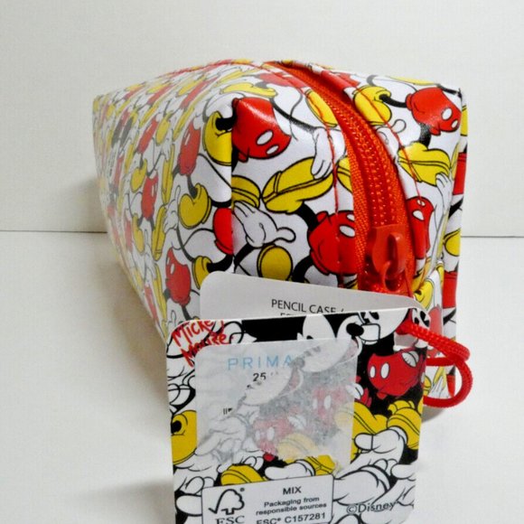 RARE Walking Mickey Mouse Cosmetic Bag Disney Pencil Travel Makeup Case L.E. NWT - Picture 7 of 10